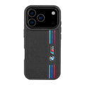 iPhone 17 Pro Max BMW Case, BMW M-Sport Performance Series Leather Back cover - Black