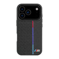 iPhone 17 Pro Max BMW Case, BMW M Sport Performance Series Leather Back cover - Black